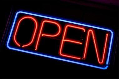 Neon open sign