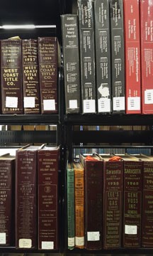 City Directories on the shelf at the State Library of Florida